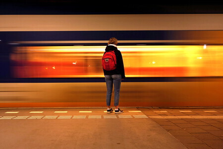 De trein komt zo