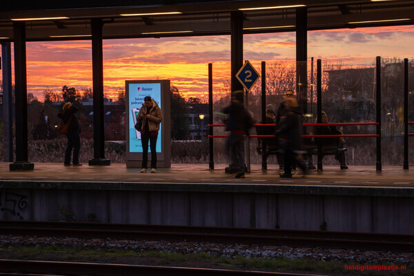 Wachten op de ochtendtrein